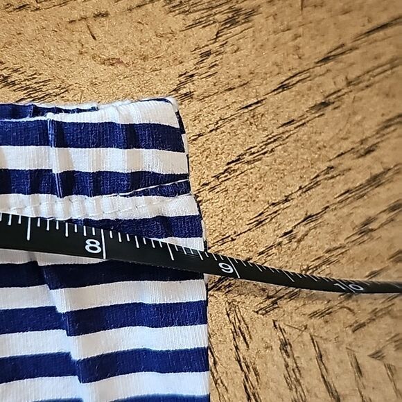 Navy and white stripe capri legging 4T - Picture 4 of 8